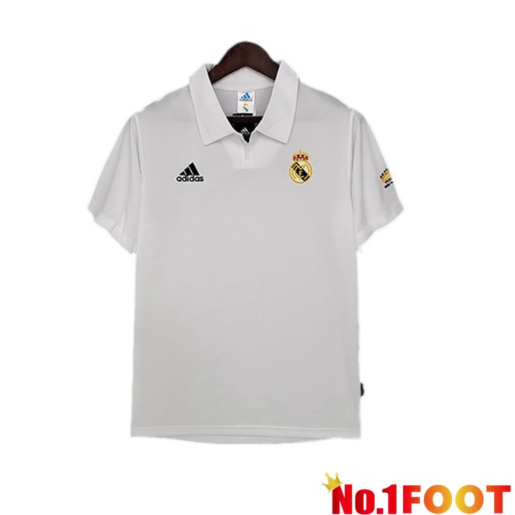 Real Madrid Champions League Retro Home Jersey White 2002-2003