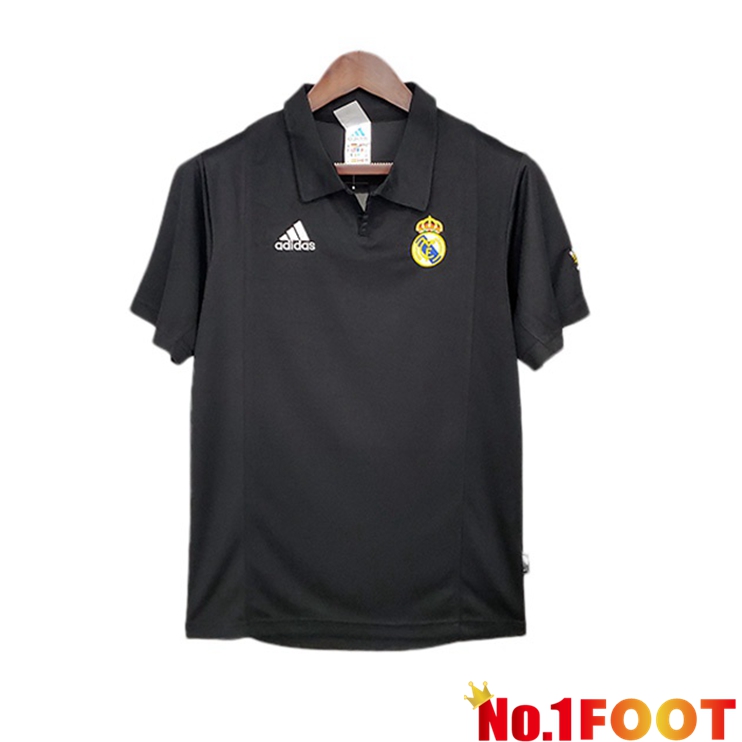 Real Madrid Champions League Retro Away Jersey Black 2002-2003