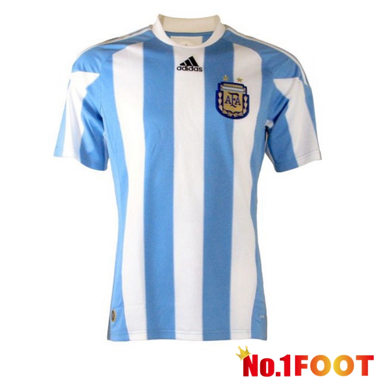 Argentina Retro Retro Home Jersey Blue White 2010