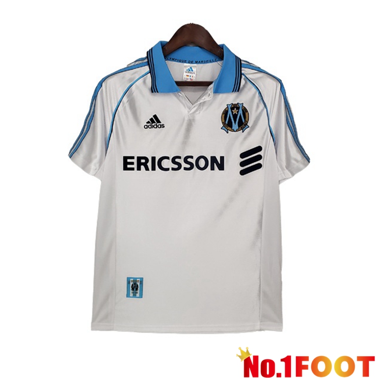 Marseille OM Retro Home Jersey White 1998-1999