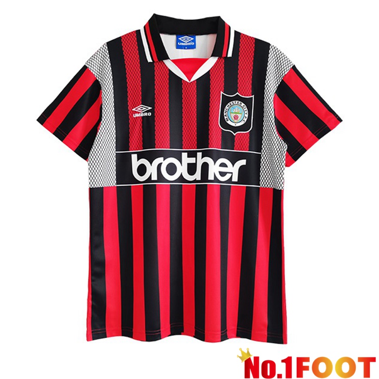 Manchester City Retro Away Jersey Red 1994-1996