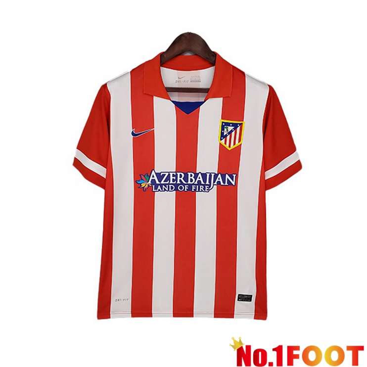 Atletico Madrid Retro Home Jersey Red White 2013-2014