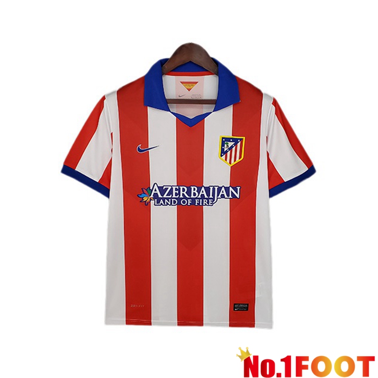 Atletico Madrid Retro Home Jersey Red White 2014-2015