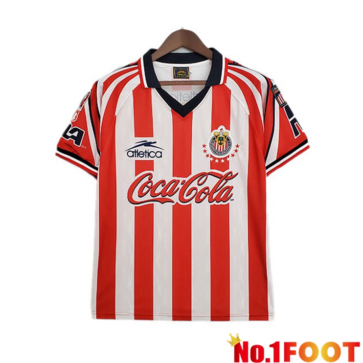 CD Guadalajara Retro Home Jersey Red White 1998-1999