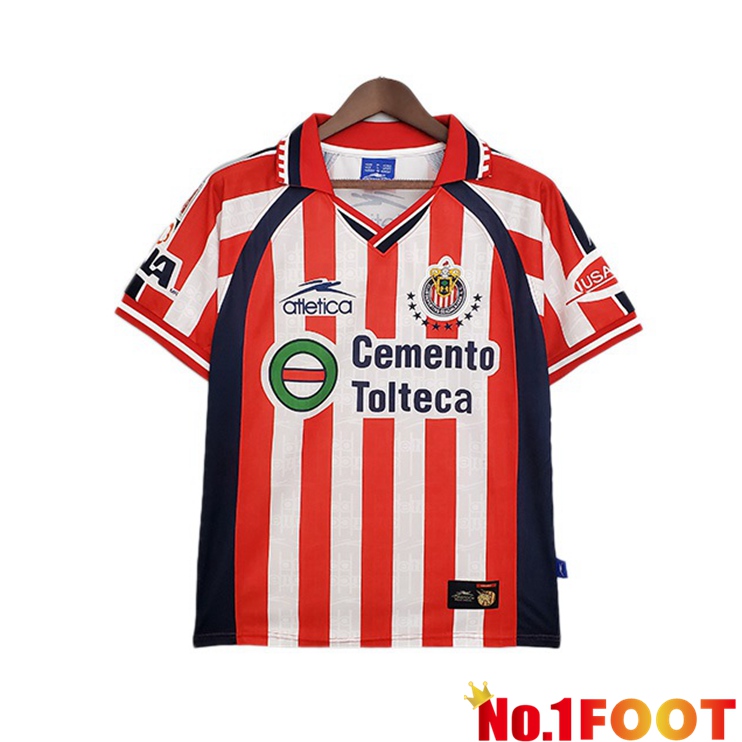 CD Guadalajara Retro Home Jersey Red White 1999-2000