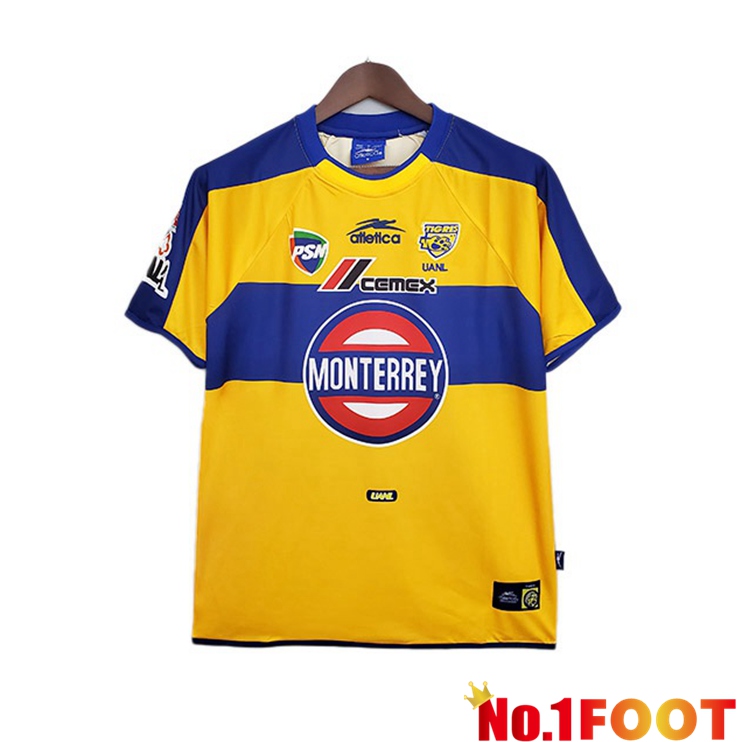 Tigres UANL Retro Home Jersey Yellow 2001-2002