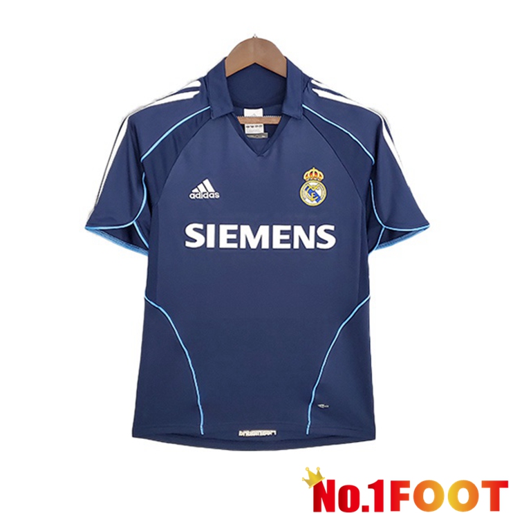 Real Madrid Retro Away Jerseys Blue 2005-2006