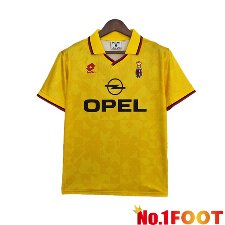 AC Milan Retro Away Yellow Jersey 1995-1996