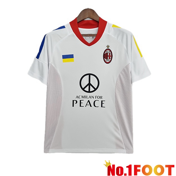 AC Milan Retro Away Champions League White Jersey 2002-2003