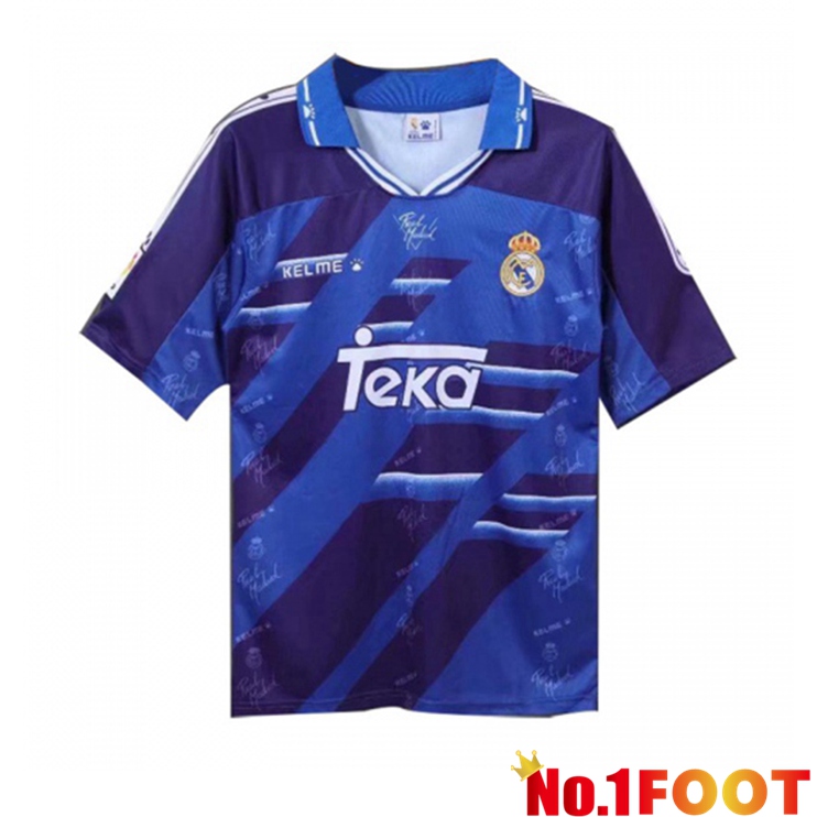 Real Madrid Retro Away Jersey Blue 1994-1996