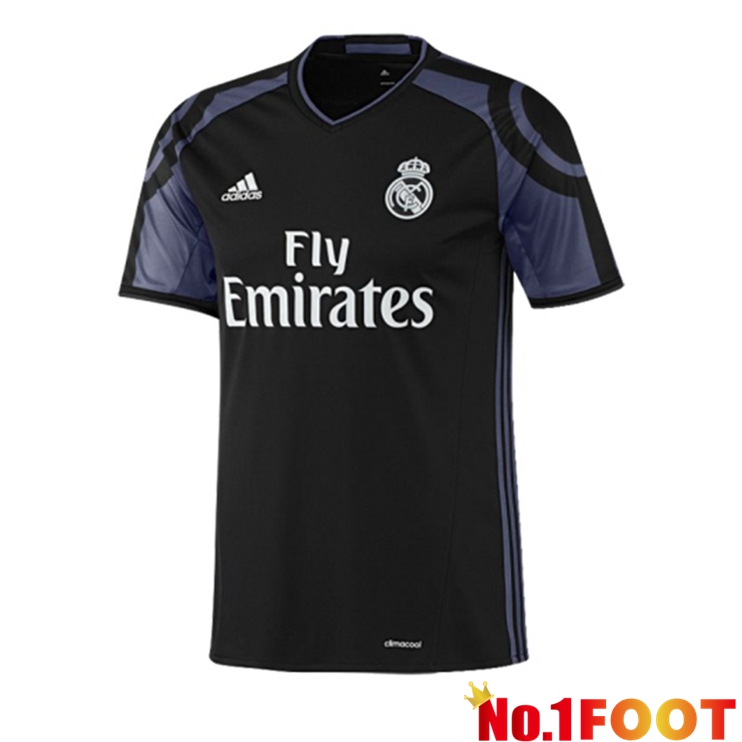 Real Madrid Third Retro Away Jersey Black Purple 2016-2017