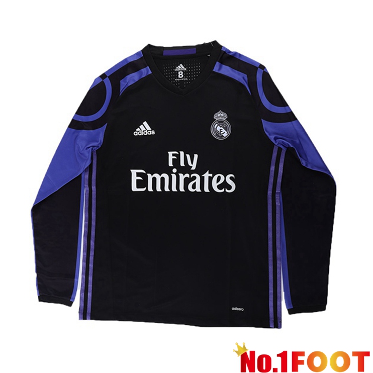 Real Madrid Third Retro Away Jersey Long sleeve Purple 2016-2017