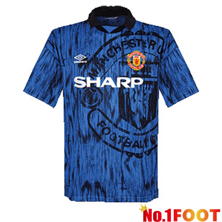 Manchester United Retro Away Jersey Blue 1992-1993