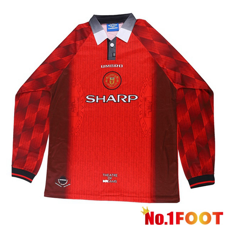 Manchester United Retro Home Jersey Long sleeve Red 1996-1997