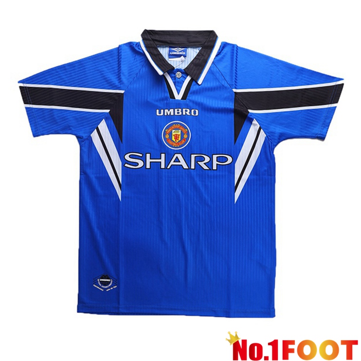 Manchester United Third Retro Away Jersey Blue 1996-1997