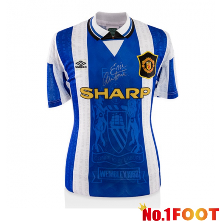 Manchester United Third Retro Away Jersey White Blue 1994-1995