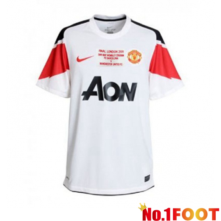 Manchester United Retro Away Jersey White 2010-2011