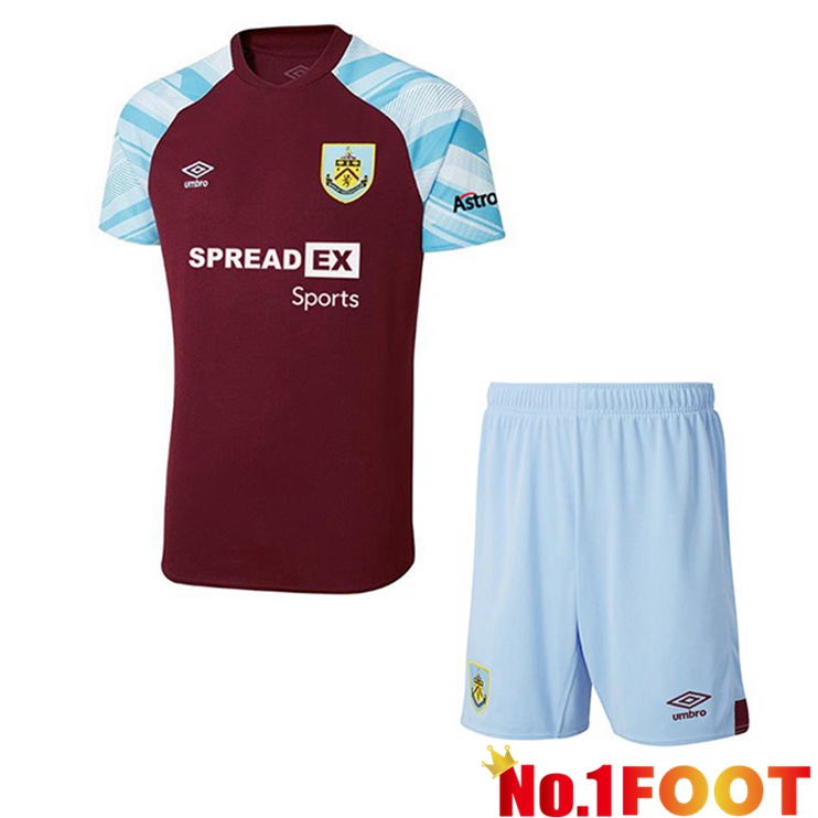 Burnley Kids Home Jersey Marron 2021/22