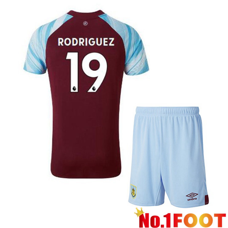 Burnley (RODRIGUEZ 19) Kids Home Jersey Marron 2021/22