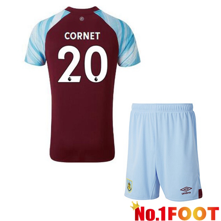 Burnley (CORNET 20) Kids Home Jersey Marron 2021/22