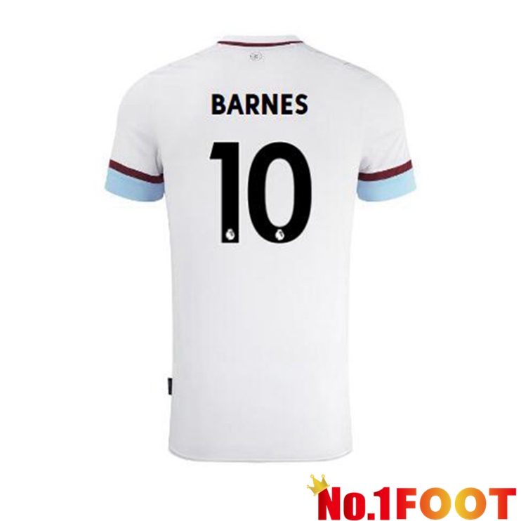 Burnley (BARNES 10) Away Jersey White Marron 2021/22