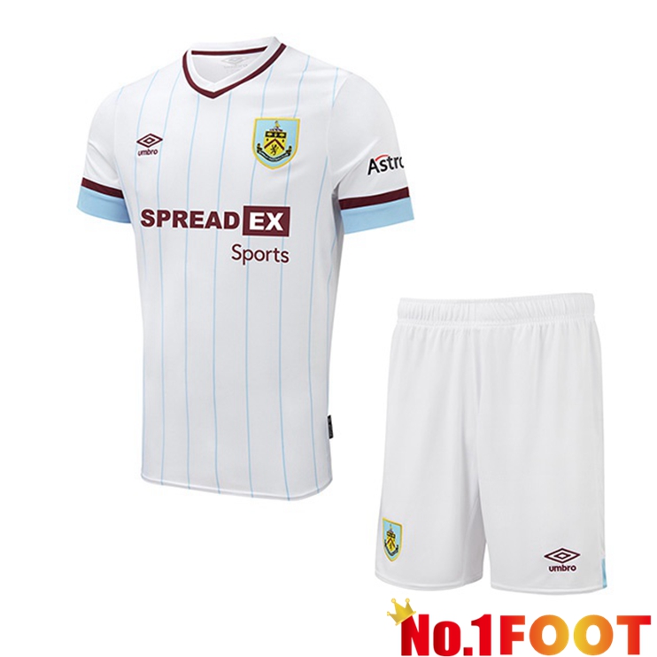 Burnley Kids Away Jersey White Marron 2021/22