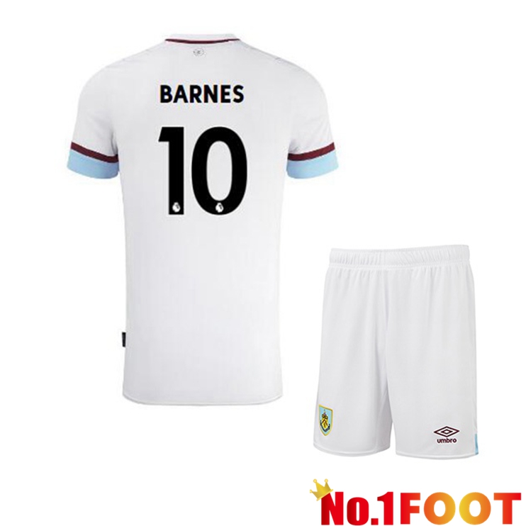 Burnley (BARNES 10) Kids Away Jersey White Marron 2021/22