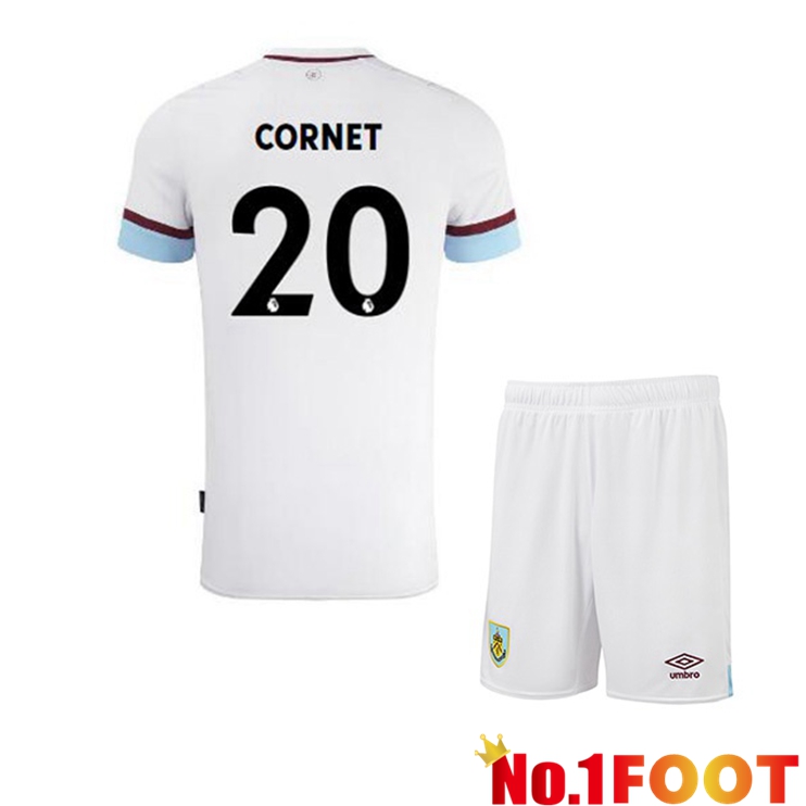 Burnley (CORNET 20) Kids Away Jersey White Marron 2021/22