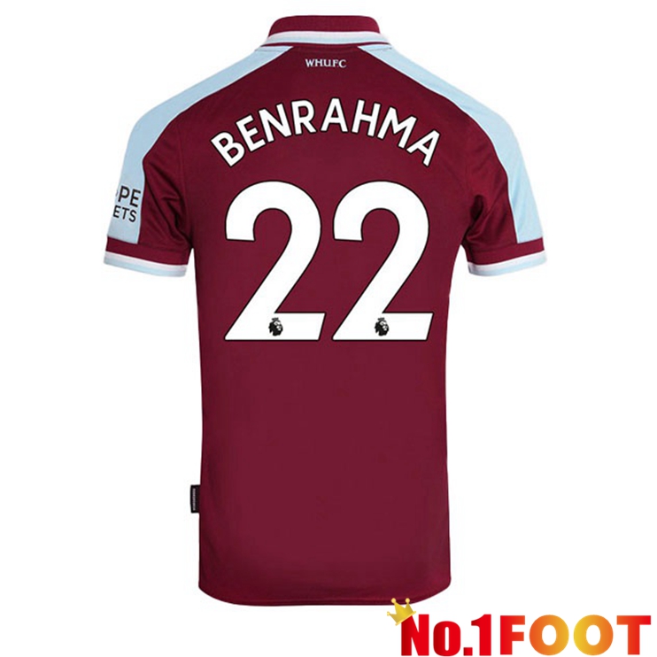 West Ham United (BENRAHMA 22) Home Jersey Red 2021/22