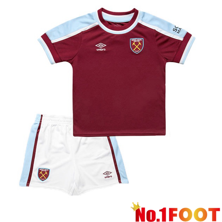 West Ham United Kids Home Jersey Red 2021/22