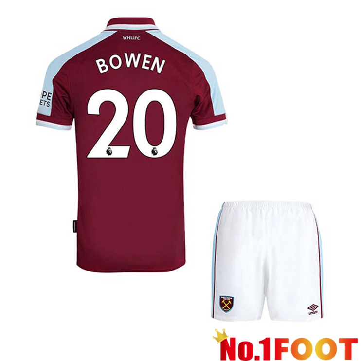 West Ham United (BOWEN 20) Kids Home Jersey Red 2021/22