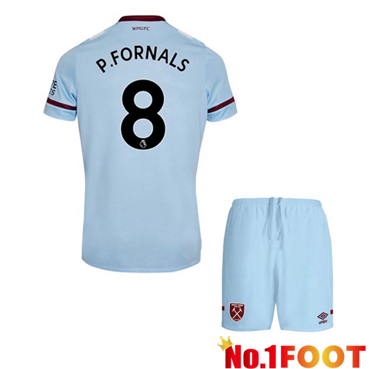 West Ham United (P.FORNALS 8) Kids Away Jersey Blue 2021/22