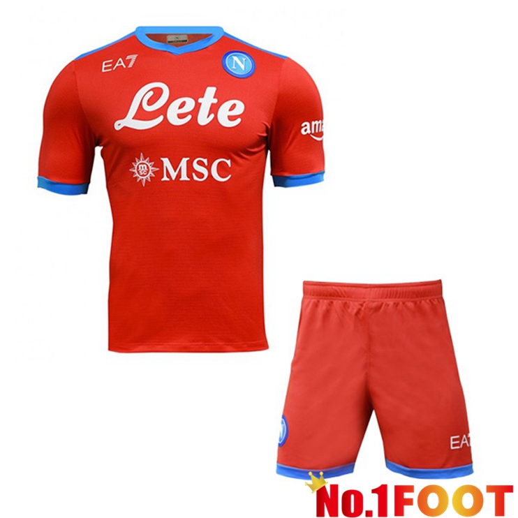 SSC Napoli Kids Four Jerseysth Red 2021-2022