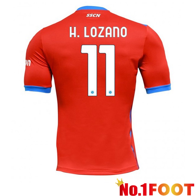 SSC Napoli (Lozano 11) Four Jerseysth Red 2021-2022