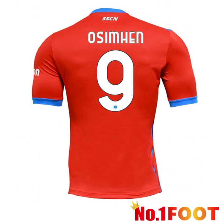 SSC Napoli (Osimhen 9) Four Jerseysth Red 2021-2022