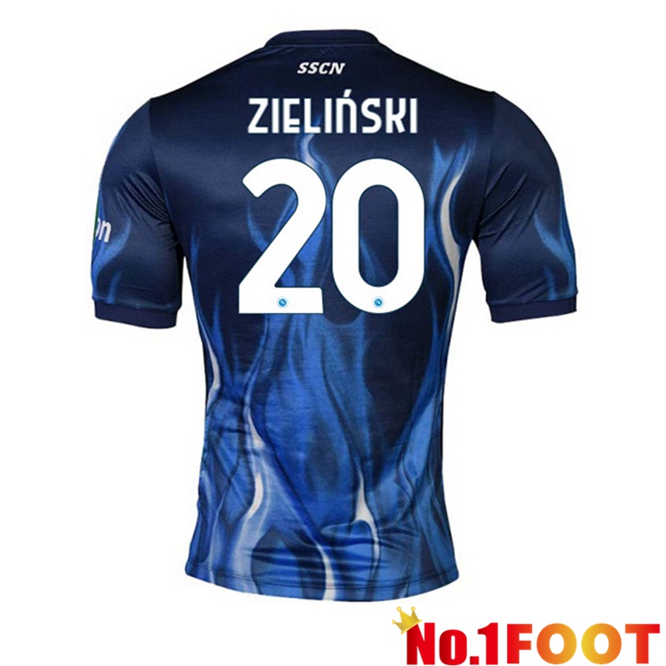 SSC Napoli (Zieliński 20) Third Jerseys Blue 2021-2022 - Click Image to Close