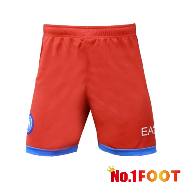 SSC Napoli Fourth Football shorts Red 2021-2022