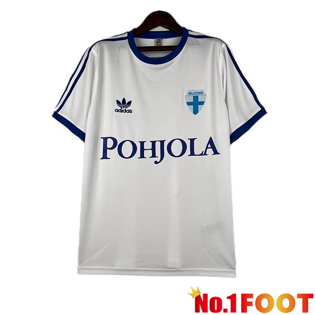 Finland Retro Soccer Jersey Home White 1982