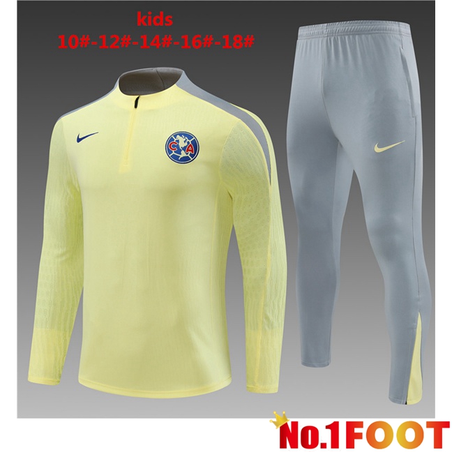 Club America Kids kit Training TracksuitYellow 2024/2025