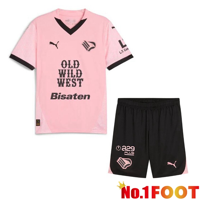 Palerme FC Kids Home Soccer Jersey Pink 2024/2025