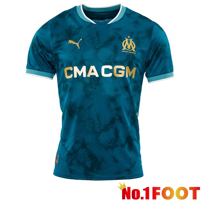 Marseille OM Away Soccer Jersey Blue 2024/2025