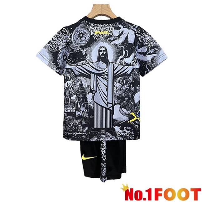 Brazil Kids Soccer Jersey Special Edition Black 2024/2025