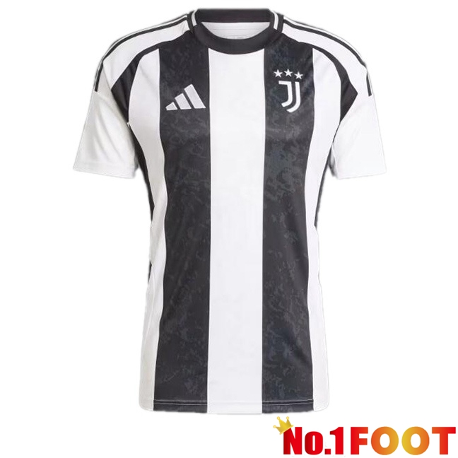 Juventus Home Soccer Jersey Black White 2024/2025