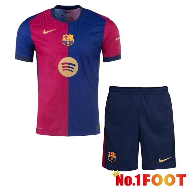 FC Barcelona Kids Home Soccer Jersey Blue Red 2024/2025