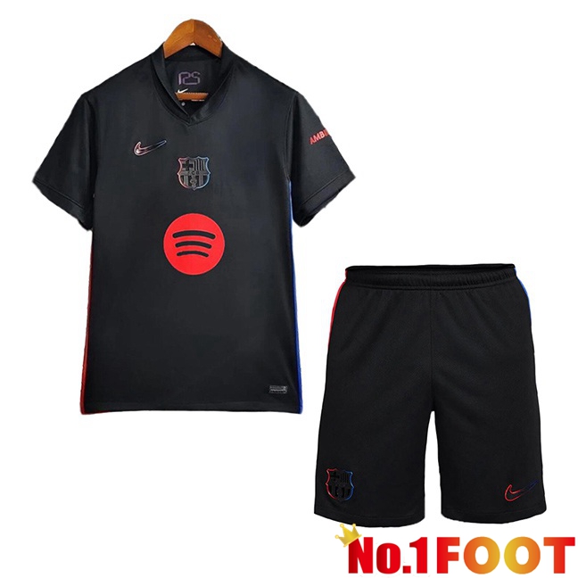 FC Barcelona Kids Away Soccer Jersey Black 2024/2025