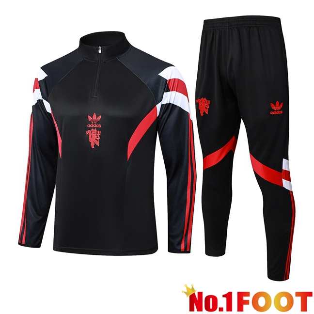 Manchester United kit Training Tracksuit Black 2024/2025