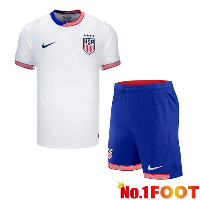 USA Kids Home Soccer Jersey White 2024/2025