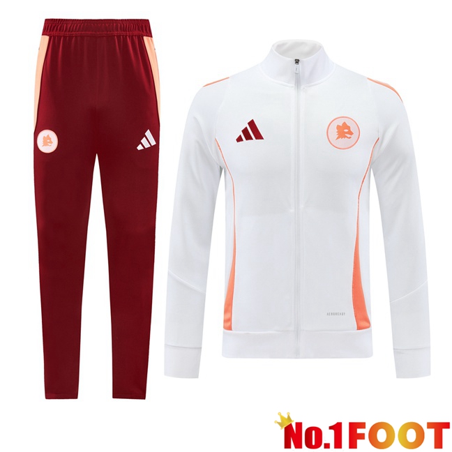 AS Rome kit Training Jacket Suit White 2024/2025