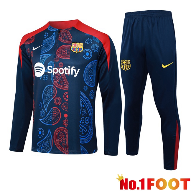 FC Barcelona kit Training Tracksuit Blue Royal Red 2024/2025