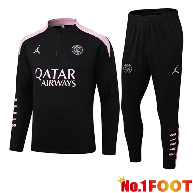 JORDAN Paris PSG kit Training Tracksuit Black 2024/2025